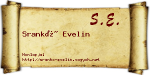 Srankó Evelin névjegykártya